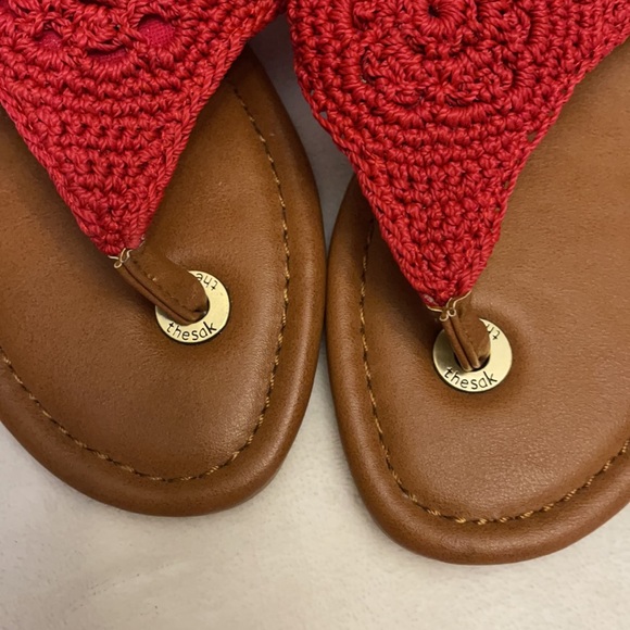 The Sak ✨ Red Boho Crotchet Sandals, 6, NWOT - Picture 5 of 8